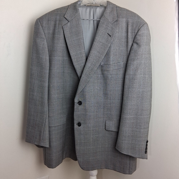 Burberry London Kensington Grey Wool Blazer Size 48 Regular NWOT - Picture 1 of 9